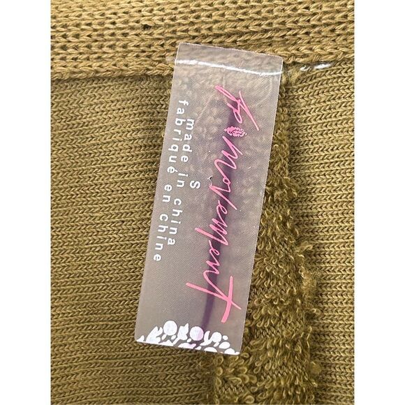 Free People Movement Powder Bunny Ski Bum Knit Hooded Sweater Green Size Small - Picture 11 of 11